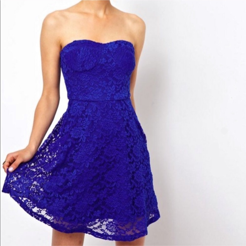 ASOS Strapless Lace Mini Dress